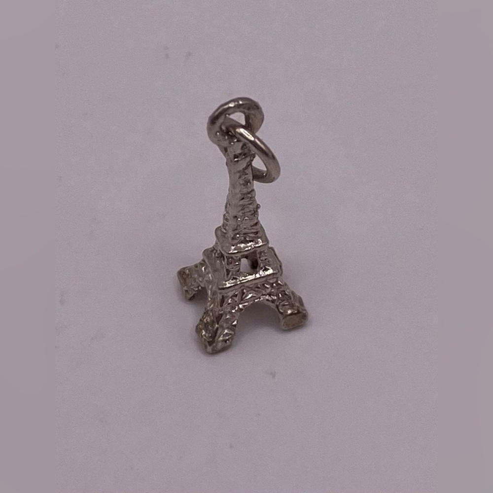 Eiffel Tower Sterling Silver Charm; Perfect Condition.